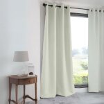 Rideau occultant uni 210gr / m2 ecru 135x180 cm
