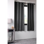 Rideau occultant uni 210gr / m2 gris anthracite 135x180 cm