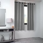 Rideau occultant uni 210gr / m2 gris clair 135x250 cm