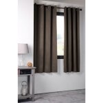 Rideau occultant uni 210gr / m2 taupe 135x180 cm
