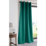 Rideau occultant uni 210gr / m2 vert emeraude 140x280 cm Rideau occultant uni 210gr / m2 vert emeraude 140x280 cm