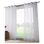 Rideaux occultants voilage oeillets x2 140 x 240 blanc salon chambre