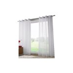 Rideaux occultants voilage oeillets x2 140 x 240 blanc salon chambre