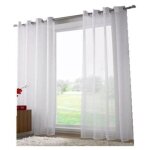 Rideaux occultants voilage oeillets x2 140 x 240 blanc salon chambre