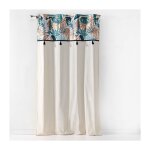 Homemaison - rideau a oeillets 140 x 240 cm en coton + haut metallisé alianor naturel Homemaison - rideau a oeillets 140 x 240 cm en coton + haut metallisé alianor naturel