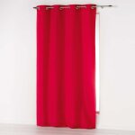 Rideau à ?illets 140 x 280 cm en microfibre unie ? absolu rouge ? grande hauteur Rideau à ?illets 140 x 280 cm en microfibre unie ? absolu rouge ? grande hauteur