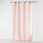 Homemaison ? rideau � ?illets en microfibre rose p�le 140 x 280 cm ? finition ?illets ronds ? bonne occultatio ...