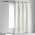 Douceur d'int�rieur - rideau � oeillets occultant 140 x 240 cm opacie blanc