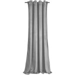 Rideau � oeillets en velours occultant gris 140x250 cm