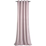 Monmobilierdesign - rideau � oeillets en velours occultant rose poudr� 140x250 cm