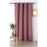 Homemaison - rideau uni rouge recycl  franges - 150x240cm - rouge