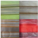Doulito - rideau panneau voile jack ray uni oeillets 140x250 cm - vert