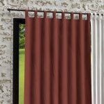 Rideau  pattes en microfibre lave 135x250 boheme brique, par soleil d'ocre