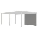Habrita - rideau pour 1 / 2 côté 5, 98 m pour pergola bioclimatique per 3660 bi - couleur gris Habrita - rideau pour 1 / 2 côté 5, 98 m pour pergola bioclimatique per 3660 bi - couleur gris
