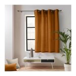 Douceur d'int�rieur - rideau d'ameublement en poly / coton recycl� marron clair 135x180 cm