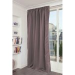 Rideau phonique occultant et thermique  moondream  galon fronceur gris fonc 140x300 cm