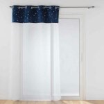 Rideau voilage phosphorescent 'moonlight' 140x280cm bleu Rideau voilage phosphorescent 'moonlight' 140x280cm bleu