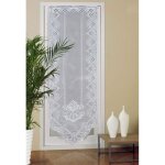 Rideau de porte en dentelle, 60cm x 180cm rideaux en voile de fen�tre semi transparents, rideau brod� ...