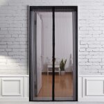 Rideau de porte contre insectes moustiquaire porte magnétique 80x210cm magnétique noir Rideau de porte contre insectes moustiquaire porte magnétique 80x210cm magnétique noir