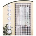 D�stockage rideau de porte en perles transparentes 80 x 180 cm