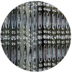 La tenda - rideau de porte en pvc noir et transparent stresa 90x210 cm