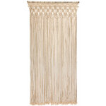 Morel - rideau de porte tressage macram� en coton - coloris �cru - 90 x 200 cm