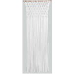 Morel - rideau de porte tressage macram en jersey de coton - coloris blanc - 90 x 200 cm