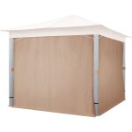 Rideaux (set de 4 toiles) pour tonnelle de jardin toolport sunset premium, 3x3 m, cappuccino Rideaux (set de 4 toiles) pour tonnelle de jardin toolport sunset premium, 3x3 m, cappuccino