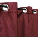 Atout ciel - rideau color� isolant et thermique bordeaux 140x240 cm