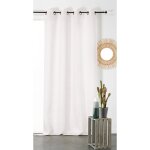 Rideau tamisant et naturel en 100% lin blanc 145x260 cm