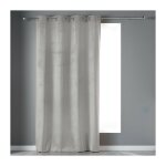 Rideau tamisant a oeillets 140 x 240 cm velours velvetine gris Rideau tamisant a oeillets 140 x 240 cm velours velvetine gris