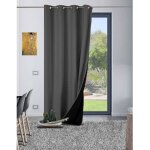 Homemaison - rideau anti - froid doubl� polaire gris anthracite 140x260 cm