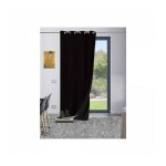 Homemaison - rideau anti - froid doubl� polaire noir 140x260 cm