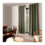 Enjoy home - rideau thermique en microfibre doubl�e vert 135x240 cm