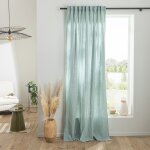 Future home - rideau uni en gaze de coton pattes cach�es � l'unit� 140x300cm vert