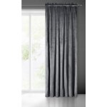 Rideau en velours sur galon melanie 140x270 cm gris