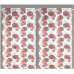 Rideau verre moderne 45 ou 60 ou 80 coraux linge rouge mixte made in italy 1 b�che cm. 45x150