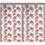 Rideau verre moderne 45 ou 60 ou 80 coraux linge rouge mixte made in italy 1 b�che cm. 45x240