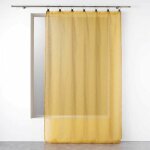 Rideau voilage  anneaux 'linka' 140x240cm jaune