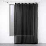 Rideau voilage � anneaux 'linka' 140x240cm noir