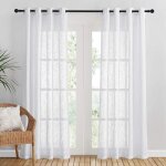 Rideau voilage rideaux de fen�tre draperies en lin effet luminere filtrer avec oeillets demi transparent ...