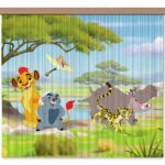 Ag art - rideau voilage la garde du roi lion disney 180x160 cm