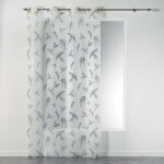 Paris prix - rideau voilage � ?illets 'envol�e chic' 140x240cm jaune