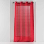 Rideau voilage � ?illets 'eulalie' 140x240cm rouge