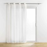 Paris prix - rideau voilage � ?illets 'sunline' 140x240cm blanc & or