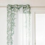 Atmosphera - rideau voilage imprim� 'ark' 140x240cm vert