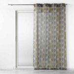 Rideau voilage 'palpito' 140x240cm anthracite & jaune