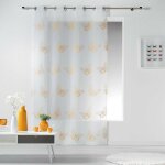 Paris prix - rideau voilage 'papillona' 140x240cm jaune