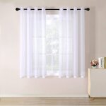 Rideau voilages transparent - en d�grad� � oeillets - pour cuisine salon chambre - 2 panneaux 140175cm ...