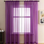 Jamais utilis�]rideau voilage violet 140x160 cm rideau court souple passe tringle pr�t � poser voilages ...